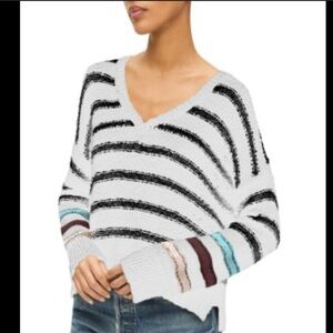 Michael Stars Janie‎ Drop Shoulder Stripe Sweater Size Small Preppy NEW